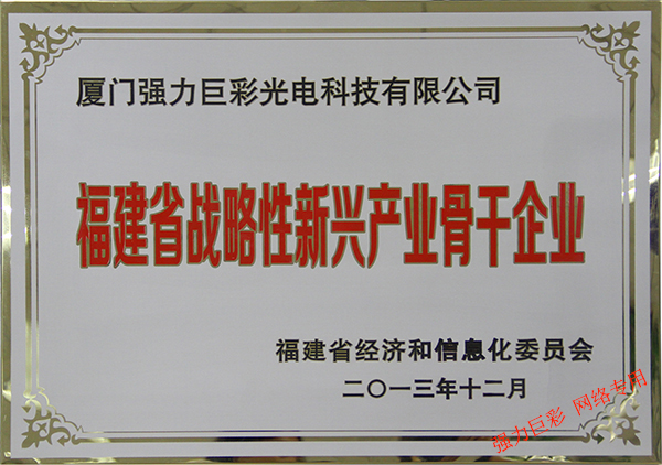 福建省战略性新兴产业骨干企业