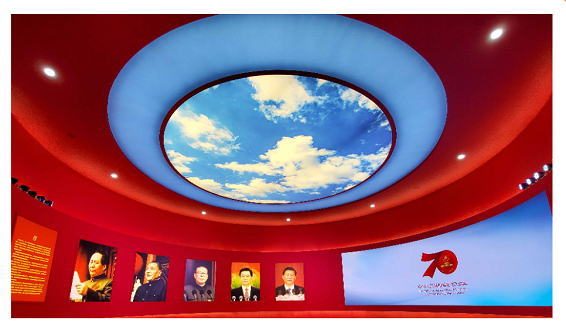 盐城北京展览馆 中华人民共和国成立70周年大型成就展      室内全彩Q2      42㎡